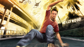 Skateboard man hollywood palm trees - a skateboard free wallpaper