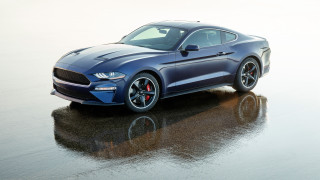 Blue mustang reflection digital rendering - a blue mustang mustang free wallpaper