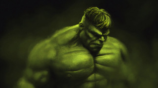 Green man shocked digital painting - a green background free wallpaper