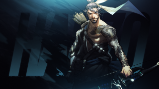 Man sword bow dark room - his hand in free wallpaper