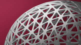 White object red background generative - a white object free wallpaper