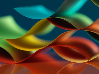 Colorful abstract curved shapes vibrant - elizabeth murray free wallpaper