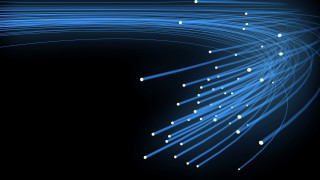 Blue abstract lines dots cable - a black background photo free wallpaper