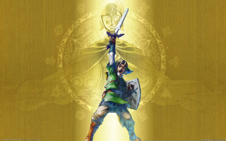 Man holding sword gold background - his hand free wallpaper for desktop