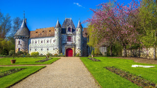 Castle garden walkway flemish architecture - barthel bruyn free wallpaper
