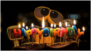 Birthday cake candles happy stuffed - a birthday cake free wallpaper