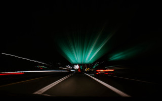 Futuristic car night green light - futurism free wallpaper