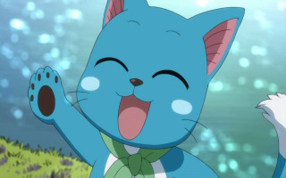 Blue cat mouth open paw - its paw free wallpaper