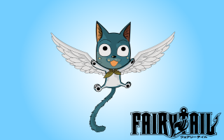 Cartoon cat with wings flying 2 - catrin g grosse free wallpaper