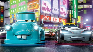 Cartoon car city night neon 2 - a neon free wallpaper