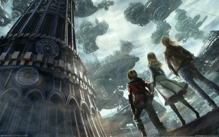 Futuristic city group clock tower - a futuristic city free wallpaper