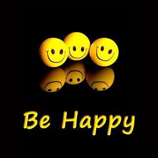 Smiley faces be happy black - a yellow border free wallpaper
