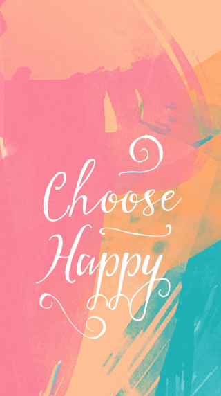 Choose happy colorful poster handwritten - cheerful free wallpaper