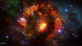 Colorful cosmic space starry sky - a colorful space free wallpaper