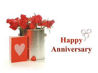 Vase roses card heart happy - romantic free wallpaper