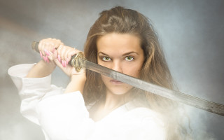 Woman sword portrait fantasy epic - epic fantasy character art free wallpaper