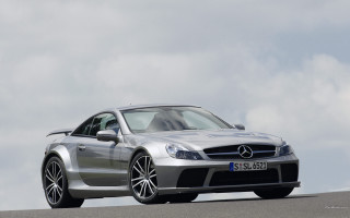 Silver mercedes slk clouds road - silver free wallpaper