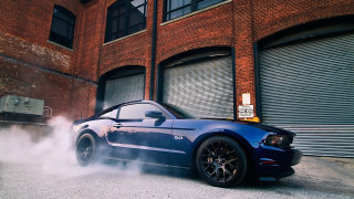 Blue mustang smoke cobra 3d - eleanor best free wallpaper