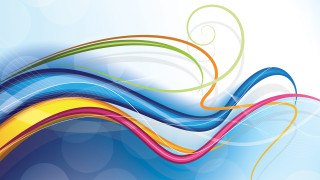 Colorful abstract swirl blue white - a white circle free wallpaper