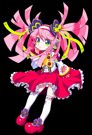 Girl pink dress pink hat 2 - a yellow ribbon free wallpaper