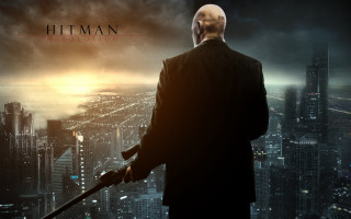 Man suit sword cityscape dark 2 - a man in a suit holding free wallpaper