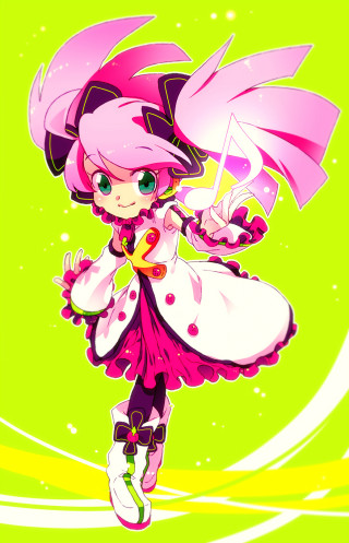 Pink umbrella cartoon girl rococo - hint of yayoi kasuma free wallpaper