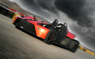 Red black sports car cloudy - panfuturism free wallpaper
