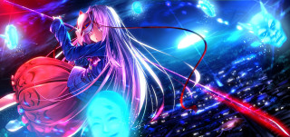 Anime girl long hair basketball - neodada free wallpaper