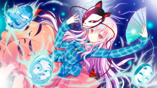 Alice cat hologram pink bowfire - her shoulder free wallpaper