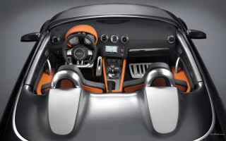 Car steering wheel dashboard futurism - a car free wallpaper
