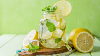 Lemonade mint slices cuttingboard knife - cutting free wallpaper