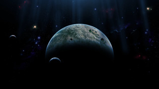 Space planet stars bright light 7 - planet free wallpaper