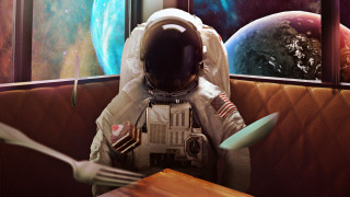 Space astronaut table shuttle earth - redshift free wallpaper