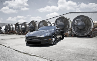 Black car jet engines parking - andrew bell free wallpaper