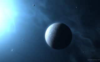Earth planet stars space art - the background of the image free wallpaper