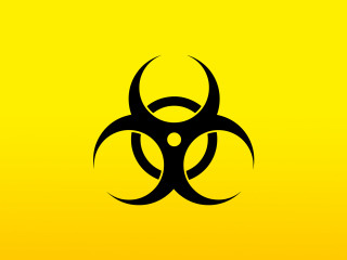 Black yellow biohazard symbol yellow - neoplasticism free wallpaper
