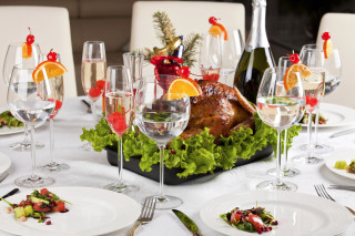 Table turkey wine food glass - a turkey free wallpaper