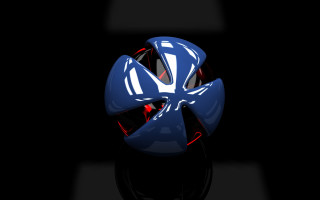Blue object red light abstract - a blue object free wallpaper