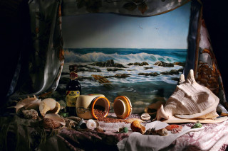 Shell wine bed ecological art - still free wallpaper