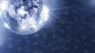 Disco ball lights darkblue stars - diffuse free wallpaper
