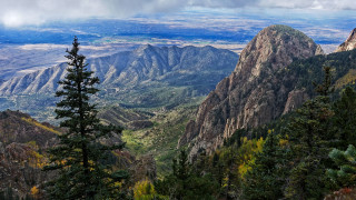 Mountain range cloudy sky tilt - a few mountain free wallpaper