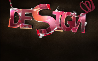 Red pink black typography 3d 2 - international typographic style free wallpaper for desktop