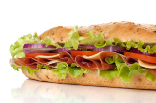 Sub sandwich lettuce tomato meat 2 - lettuce free wallpaper