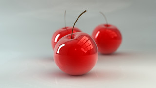 Red apples table white surface - a gray background free wallpaper