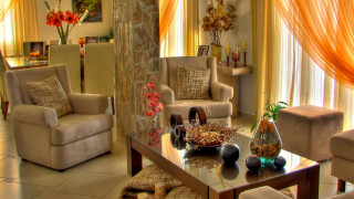 Living room couch chairs table 3 - a vase free wallpaper