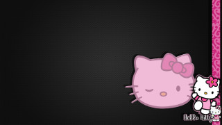 Hello kitty pink bow black - kitty wallpaper free wallpaper