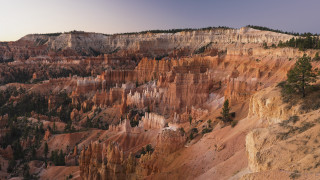 Mountain cliff trees skyline nature - a mountain free wallpaper