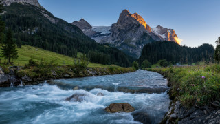 River forest hillside mountains bridge - hillside next free wallpaper