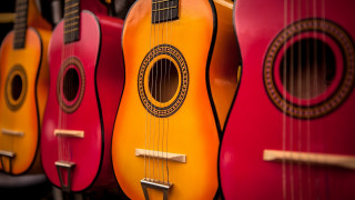 Guitars colorful folkart baroque shallowdepth - shallow free wallpaper for desktop