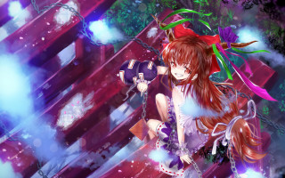 Anime girl red hair holography - madhouse free wallpaper